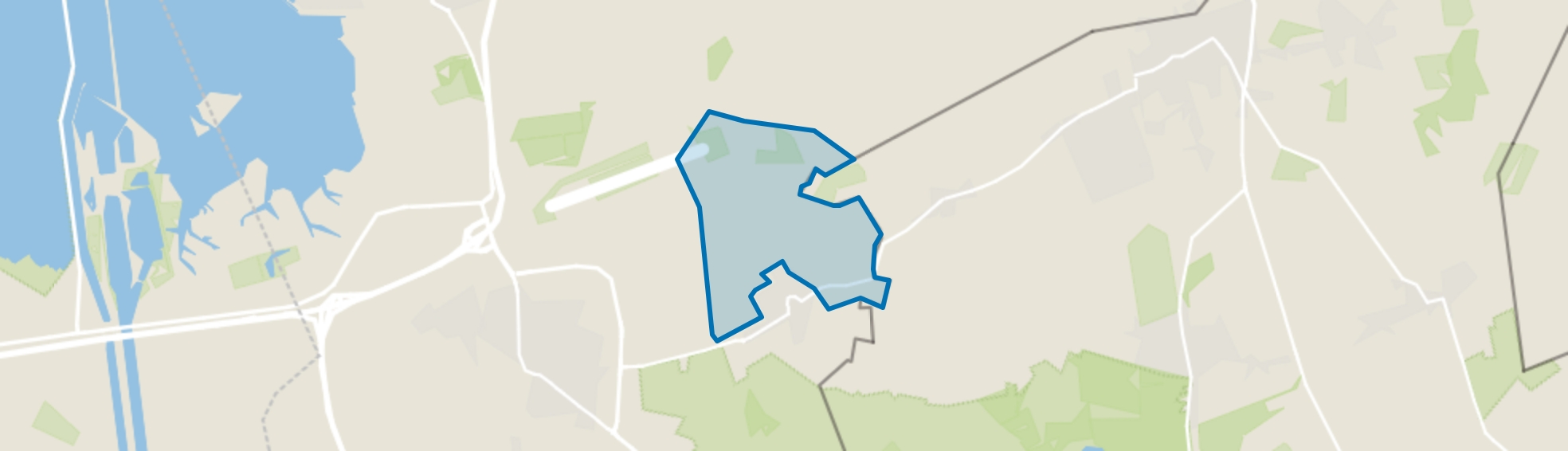 Verspreide huizen ten noorden van Huijbergen, Huijbergen map