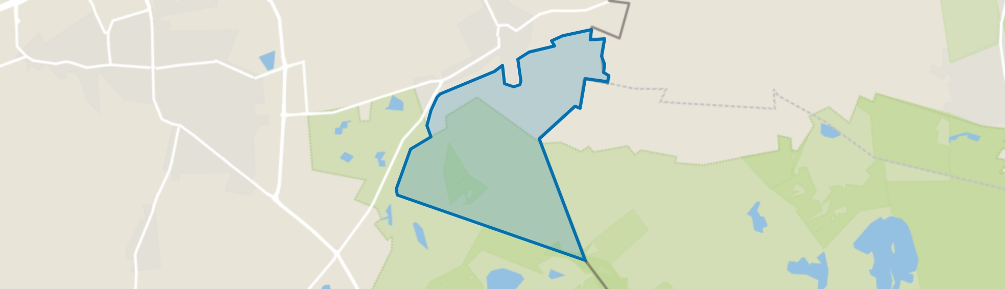 Verspreide huizen ten zuiden van Huijbergen, Huijbergen map