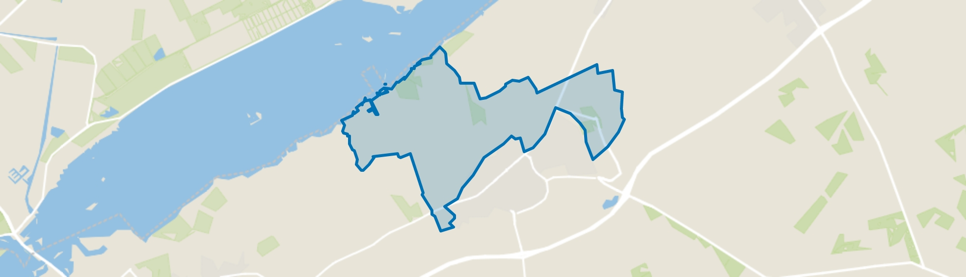 Verspreide huizen Zuiderzeeland Nunspeet, Hulshorst map