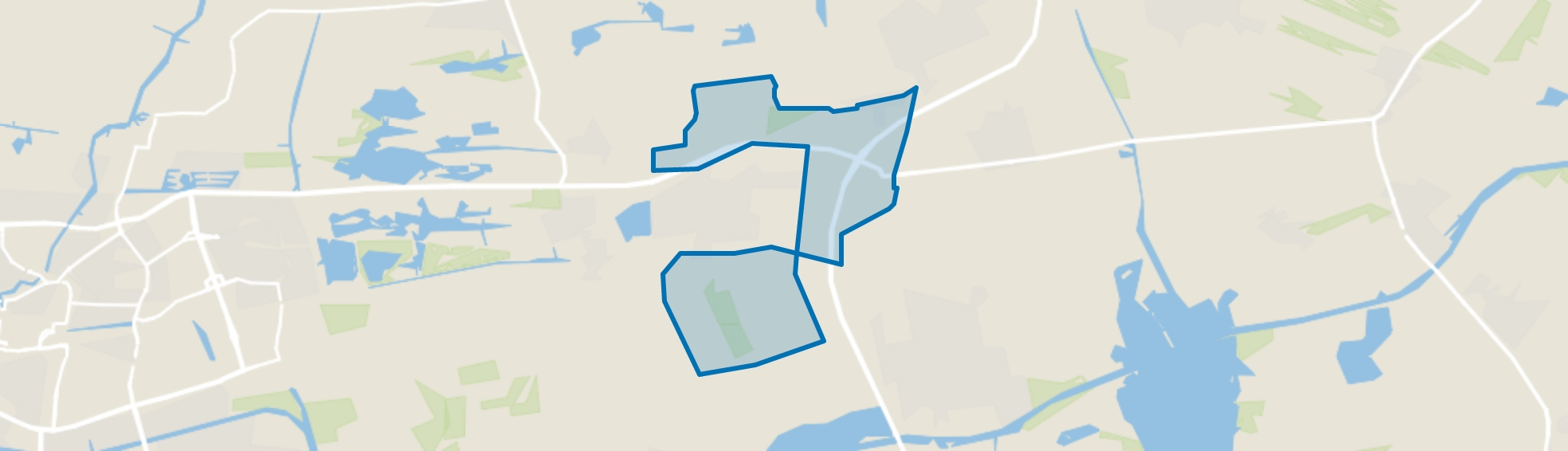 Verspreide huizen Hurdegaryp, Hurdegaryp map