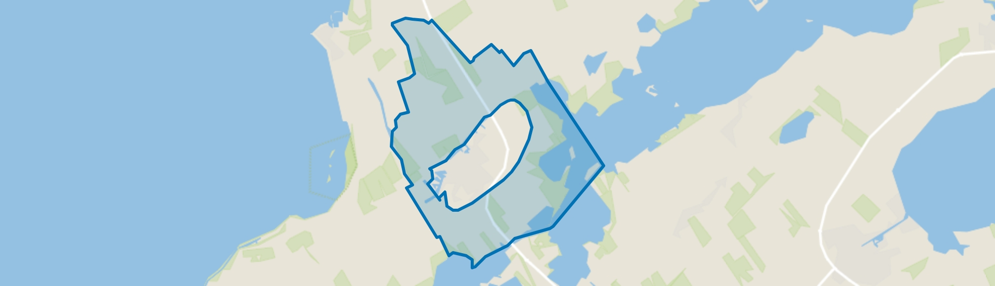 Verspreide huizen Koudum, It Heidenskip map