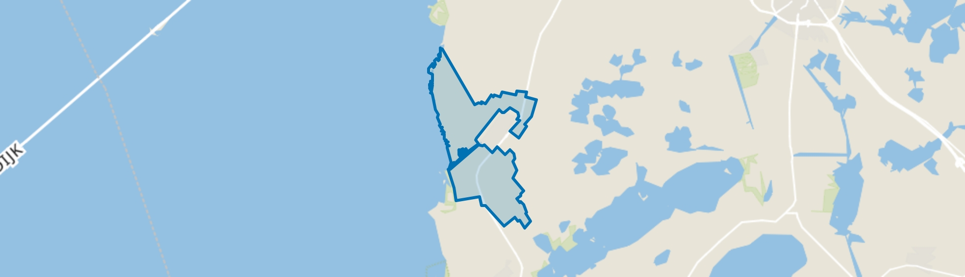 Verspreide huizen Workum, It Heidenskip map