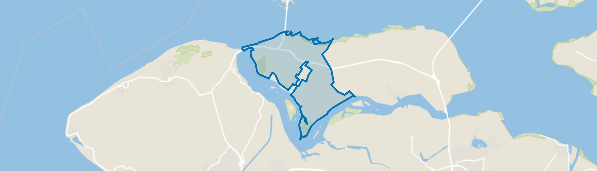 Verspreide huizen Kamperland, Kamperland map