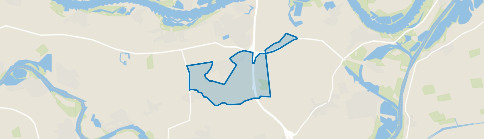 Verspreide huizen Kerkwijk en Bruchem, Kerkwijk map