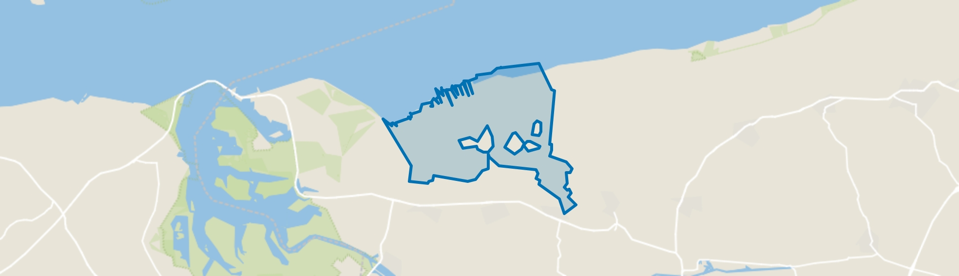 Verspreide huizen Kloosterburen, Kloosterburen map