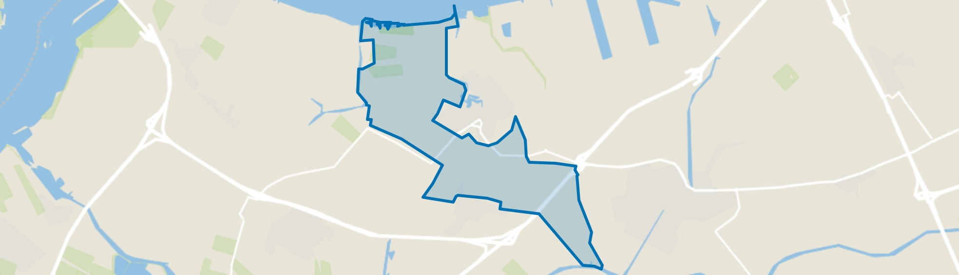 Verspreide huizen Klundert, Klundert map