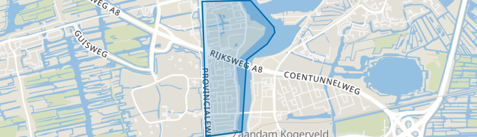 Oud Koog, Koog aan de Zaan map