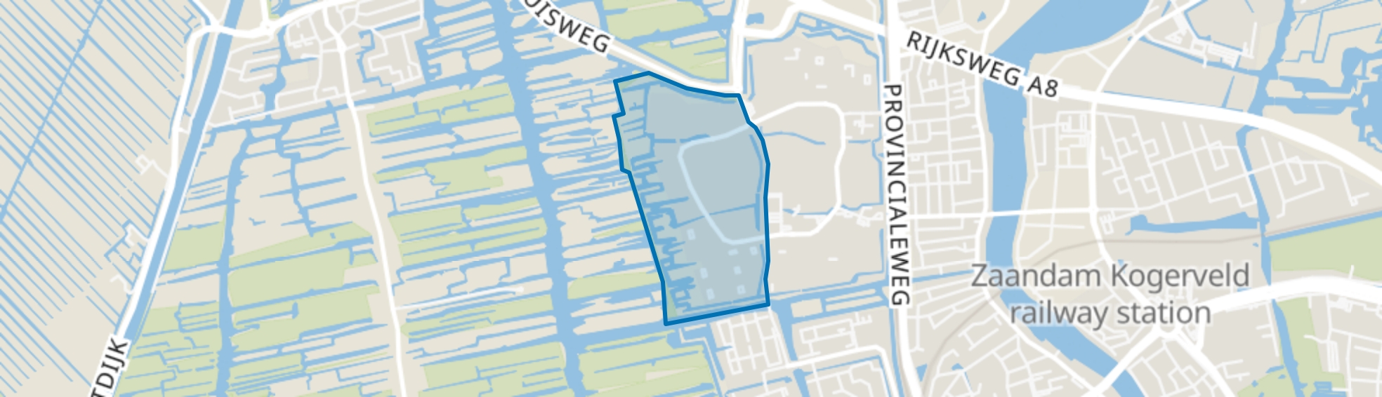 Westerkoog Midden, Koog aan de Zaan map