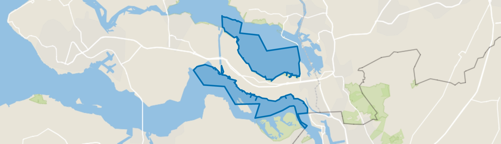 Water, Kruiningen map