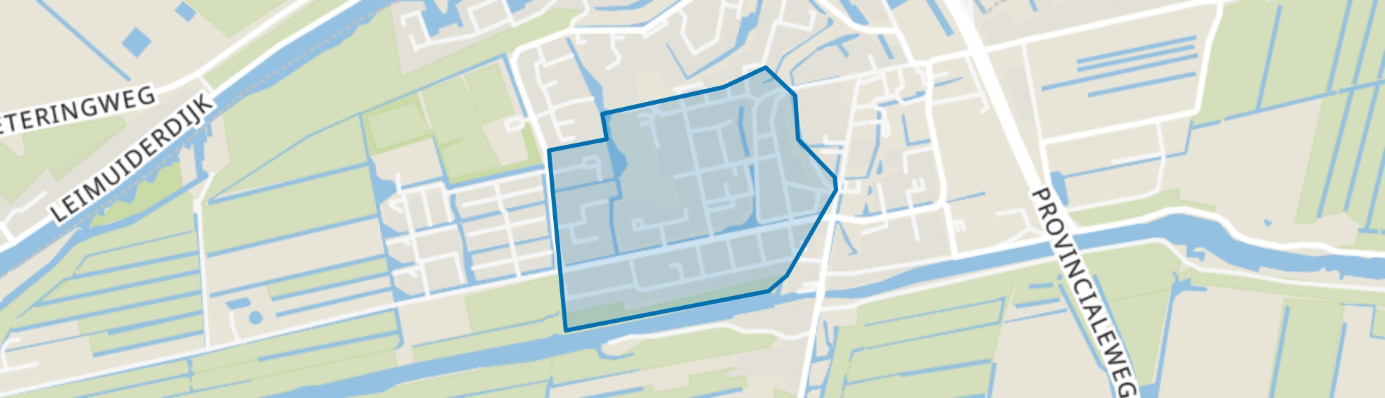 Uitbreiding West, Leimuiden map