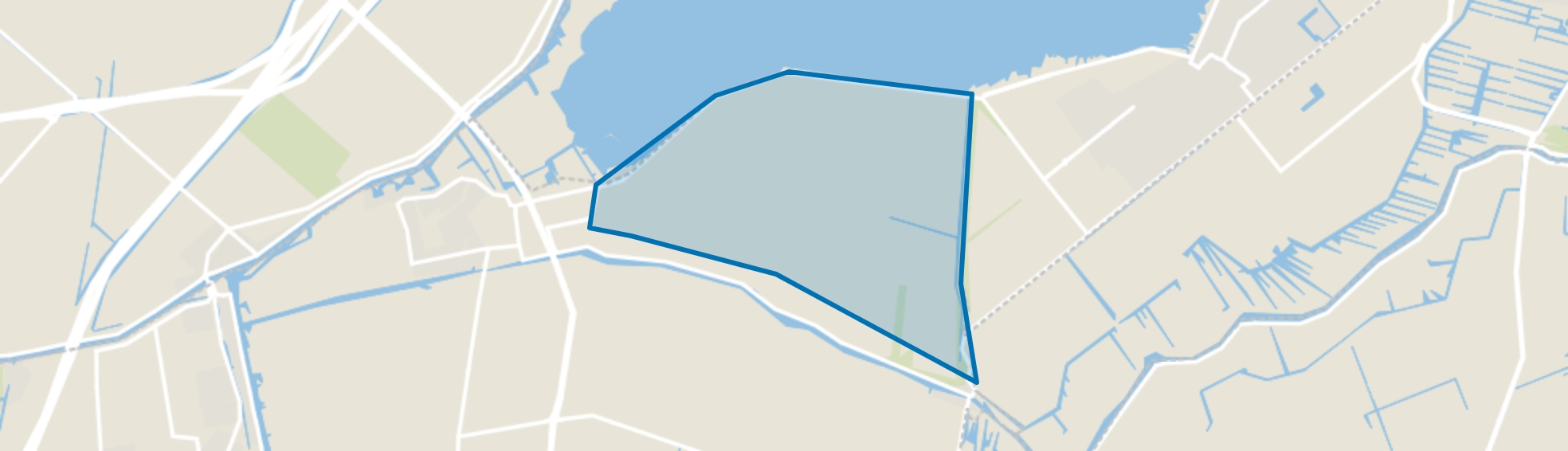 Verspreide huizen Vriezekoopse polder, Leimuiden map
