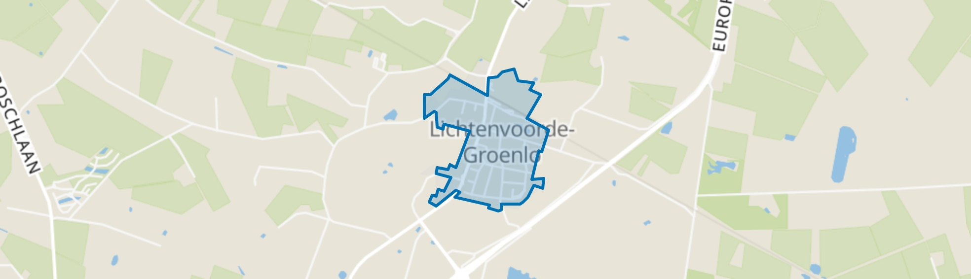 Bebouwde kom Lievelde, Lievelde map