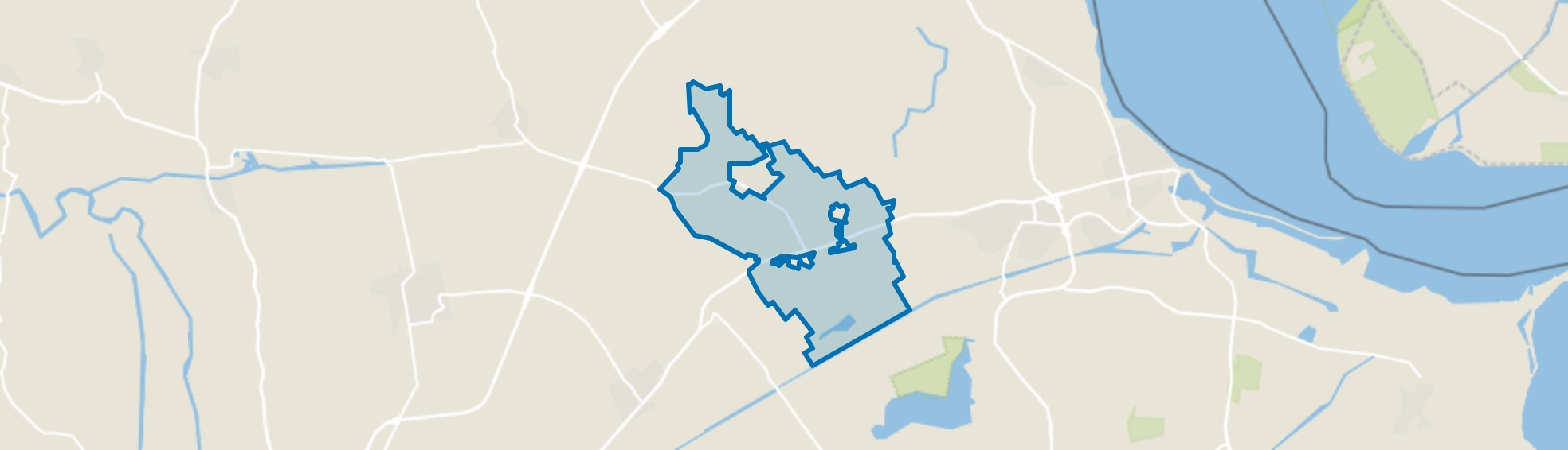 Buitengebied Noord-Loppersum, Loppersum map