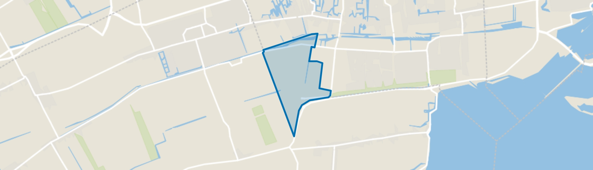 Lutjebroek buitengebied zuid, Lutjebroek map