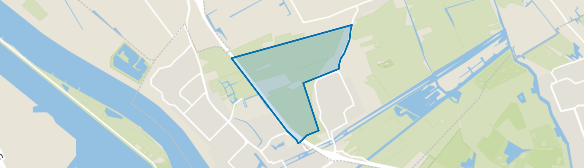 Verspreide huizen Dijkpolder, Maasland map