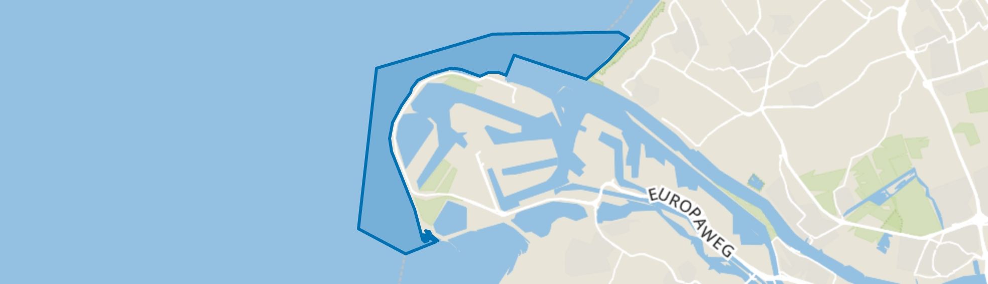 Water, Maasvlakte Rotterdam map