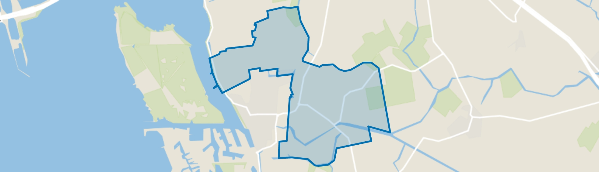 Verspreide huizen Makkum, Makkum map