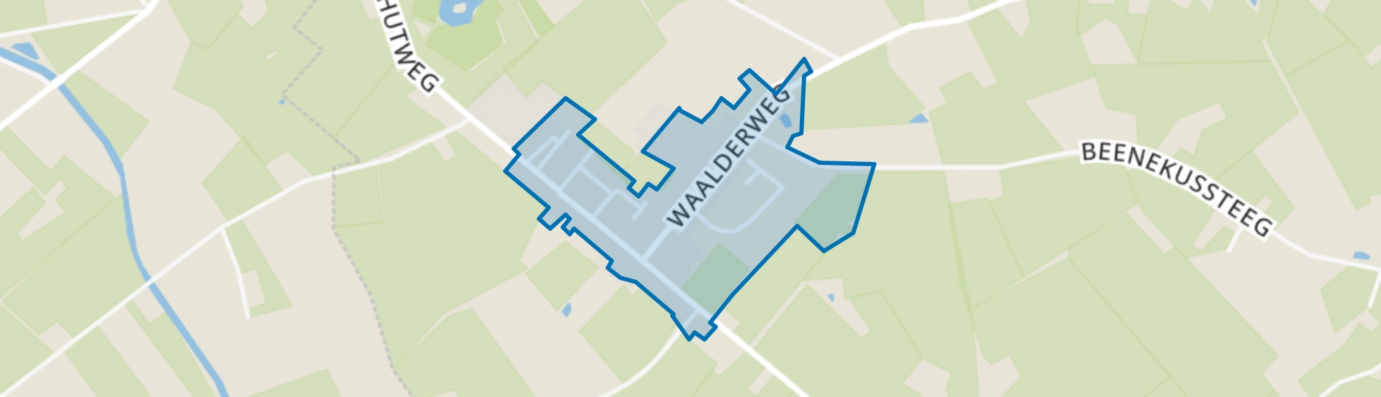 Bebowde kom Marienvelde, Mariënvelde map