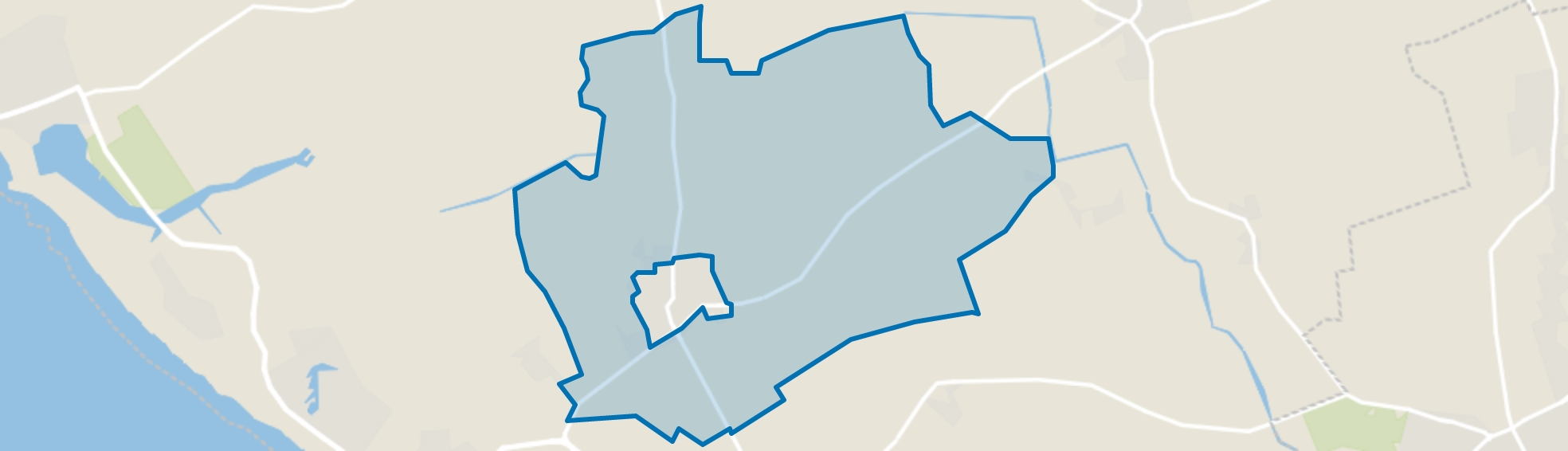 Verspreide huizen Meliskerke, Meliskerke map