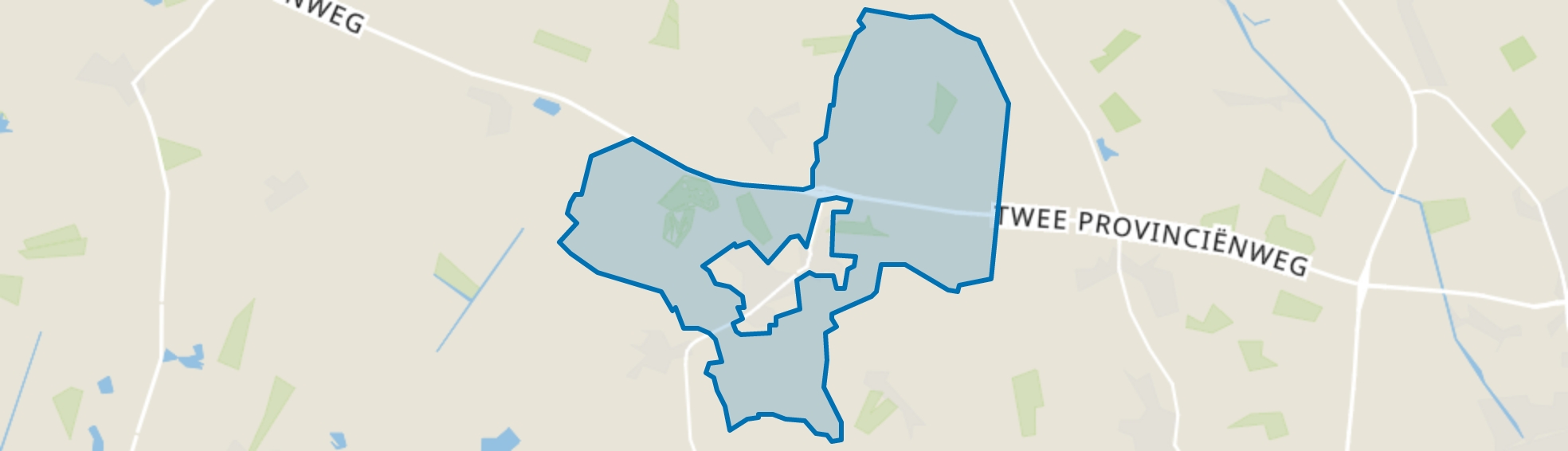Verspreide huizen Zweeloo, Meppen map