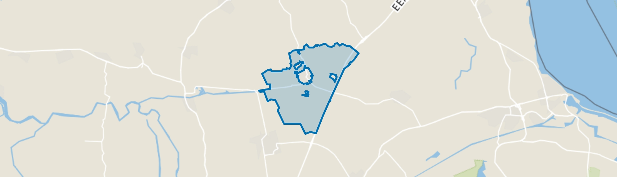 Buitengebied Noord-Middelstum, Middelstum map