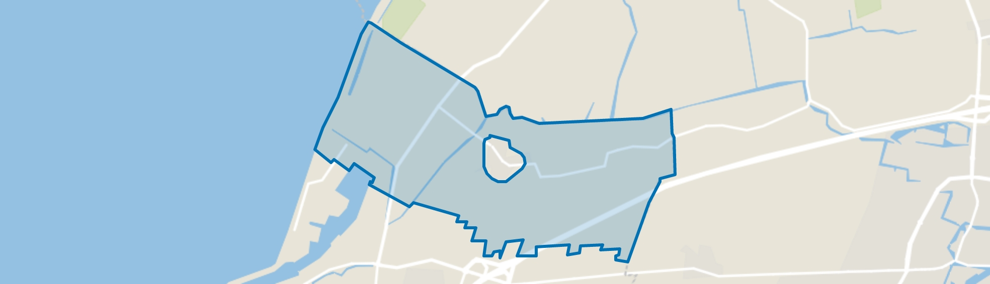 Verspreide huizen Wijnaldum, Midlum map