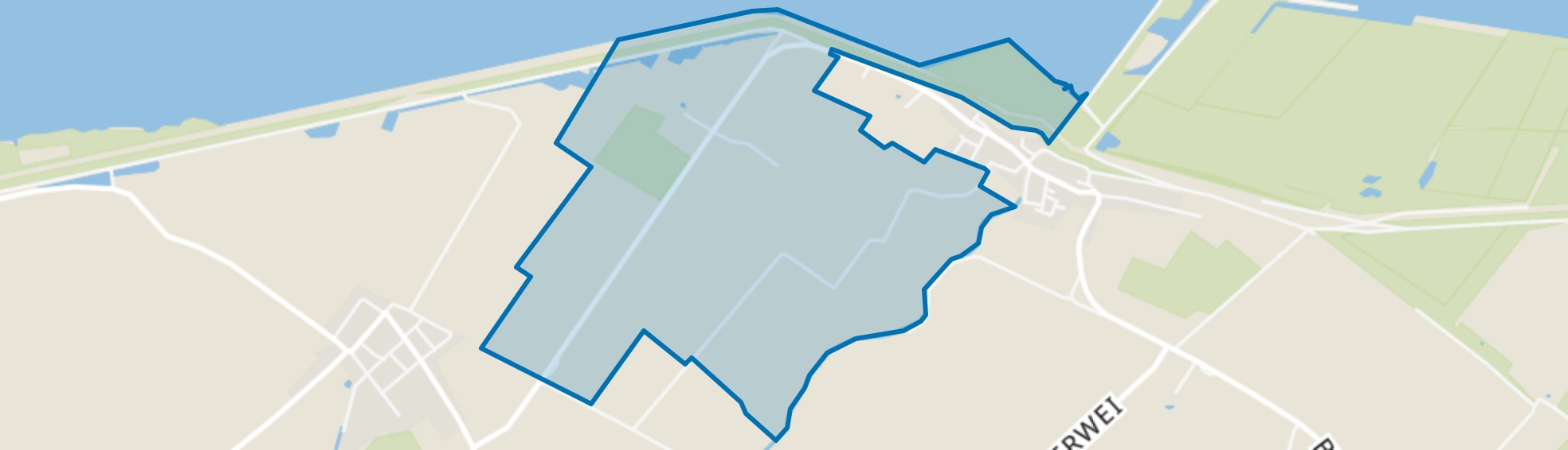 Verspreide huizen Moddergat, Moddergat map