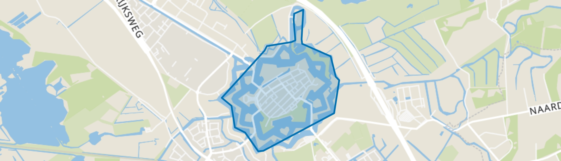 Naarden Vesting, Naarden map