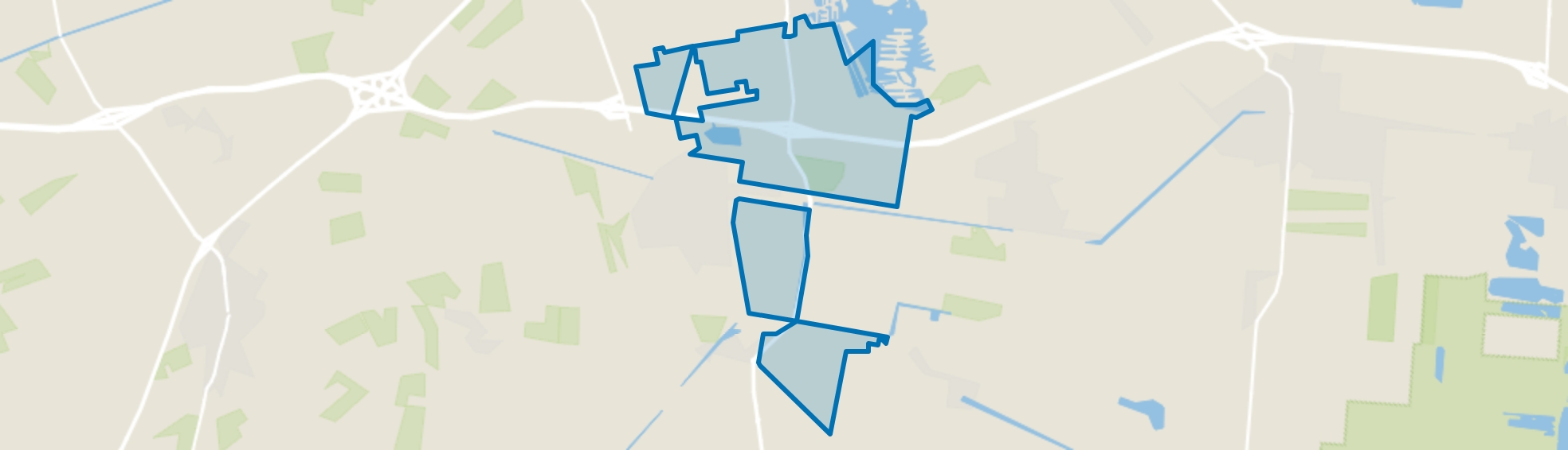 Verspreide huizen Nieuw-Amsterdam, Nieuw-Amsterdam map