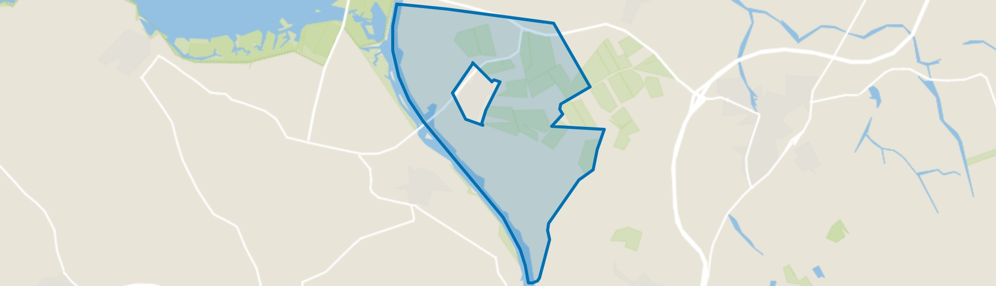 Verspreide huizen waaronder Pelsendijk en Rolaf, Nieuw-Vossemeer map