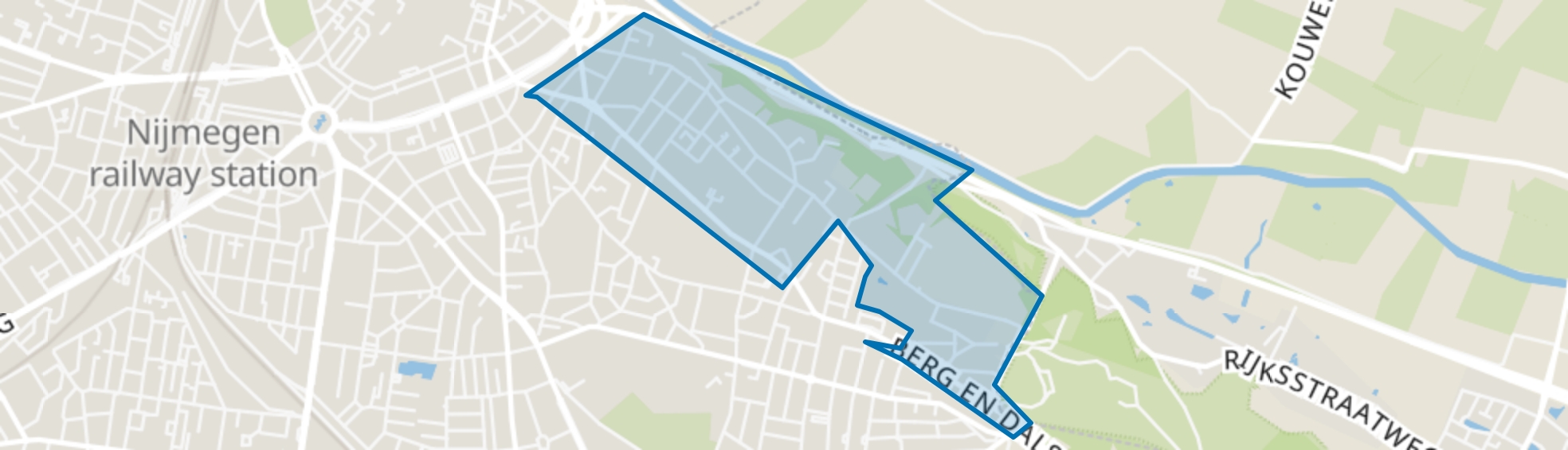 Hunnerberg, Nijmegen map