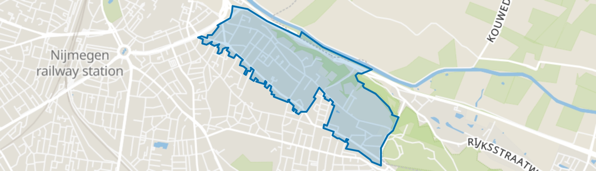 Hunnerberg, Nijmegen map