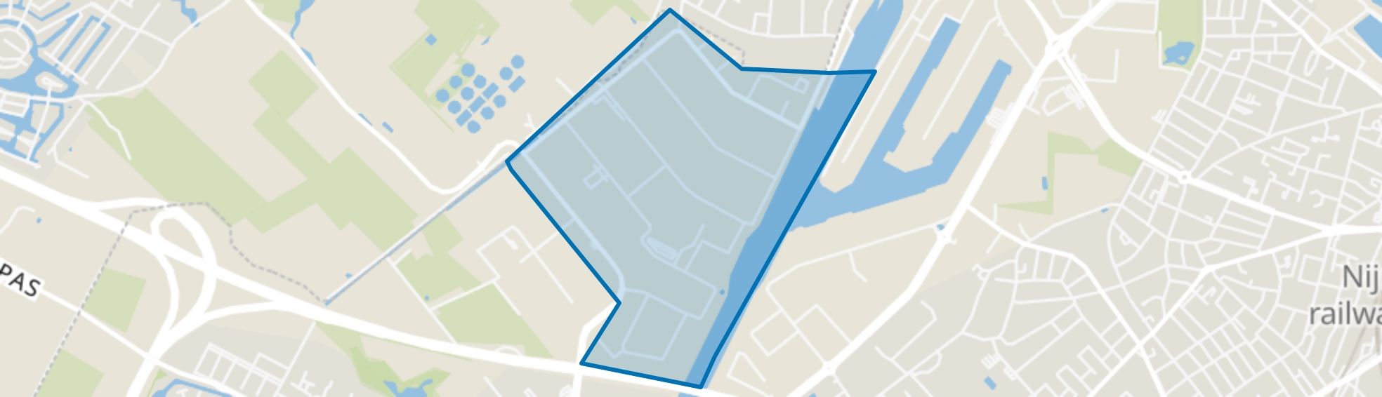 Westkanaaldijk, Nijmegen map
