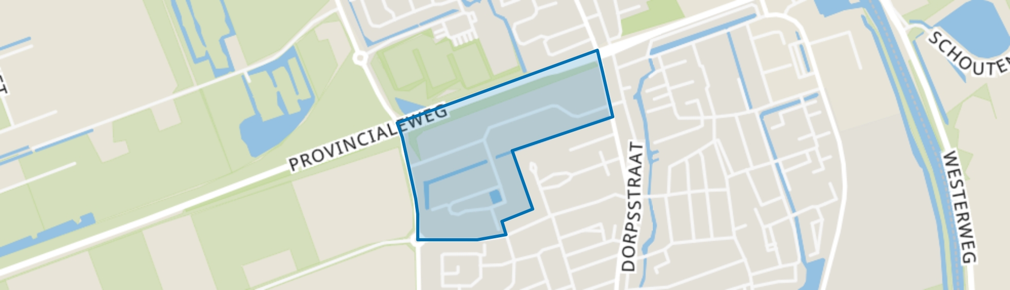 Bedrijventerrein De Mossel, Noord-Scharwoude map