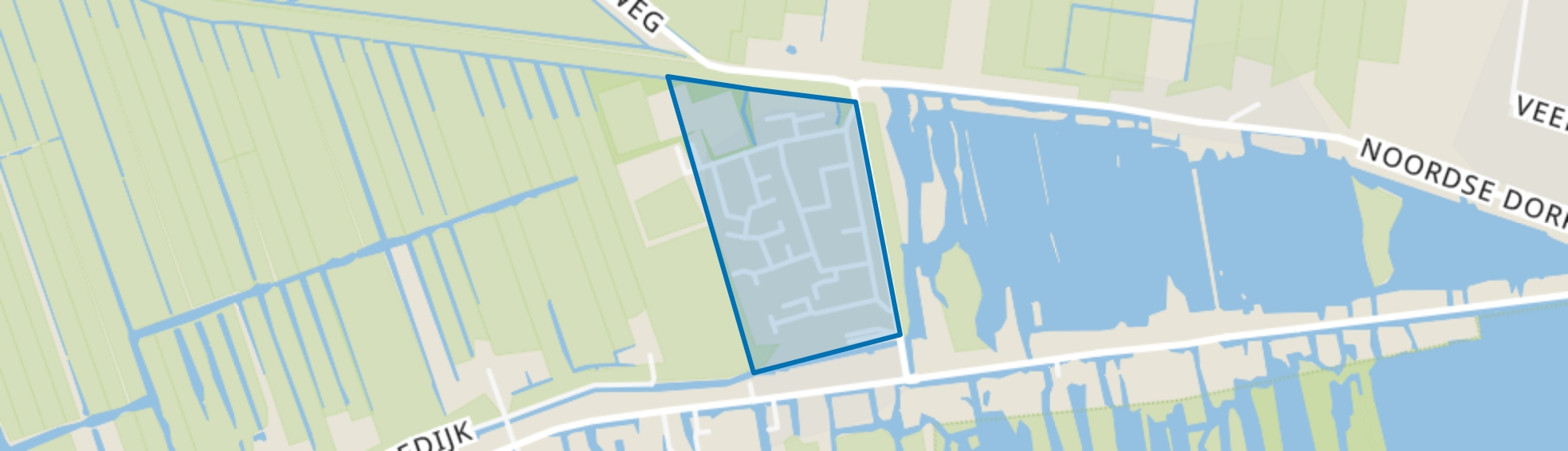 Uitbreiding dorpskern Noorden, Noorden map