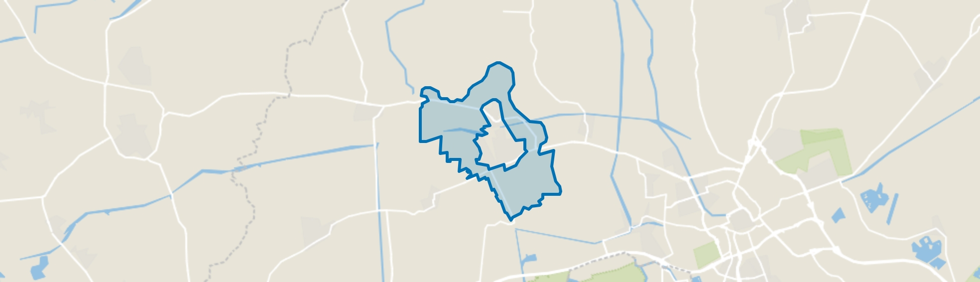 Verspreide huizen Zuidhorn, Noordhorn map