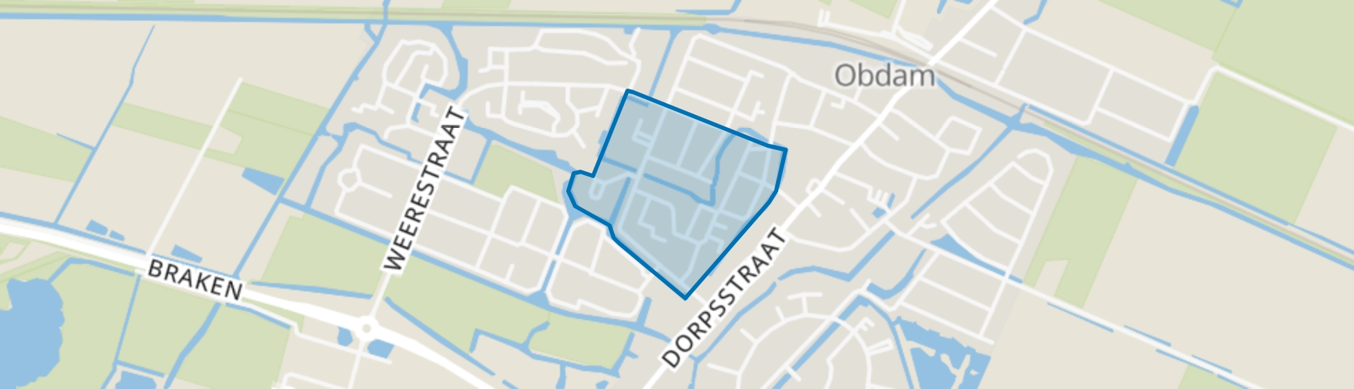 Dokter Lohmanstraat en omgeving, Obdam map