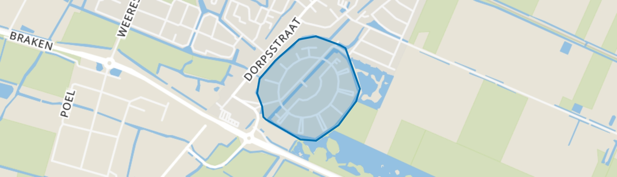 Laan van Meerweijde en omgeving, Obdam map