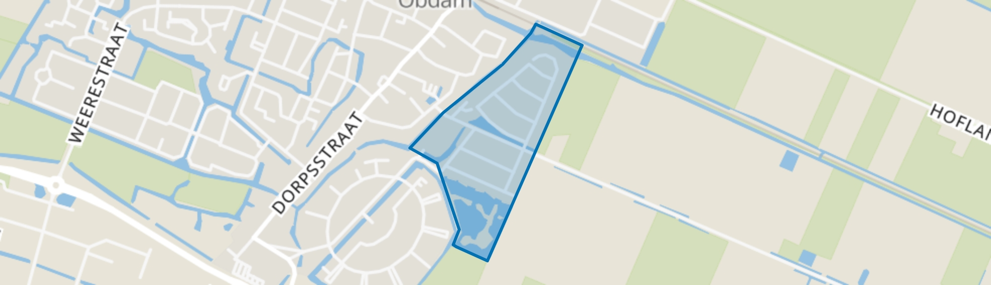 Nijenburglaan en omgeving, Obdam map