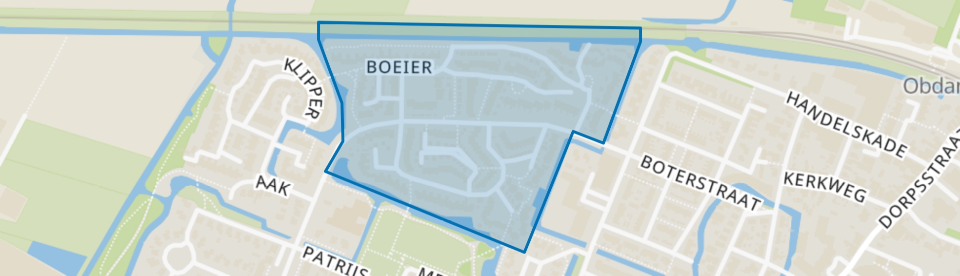 Weerestraat en omgeving, Obdam map