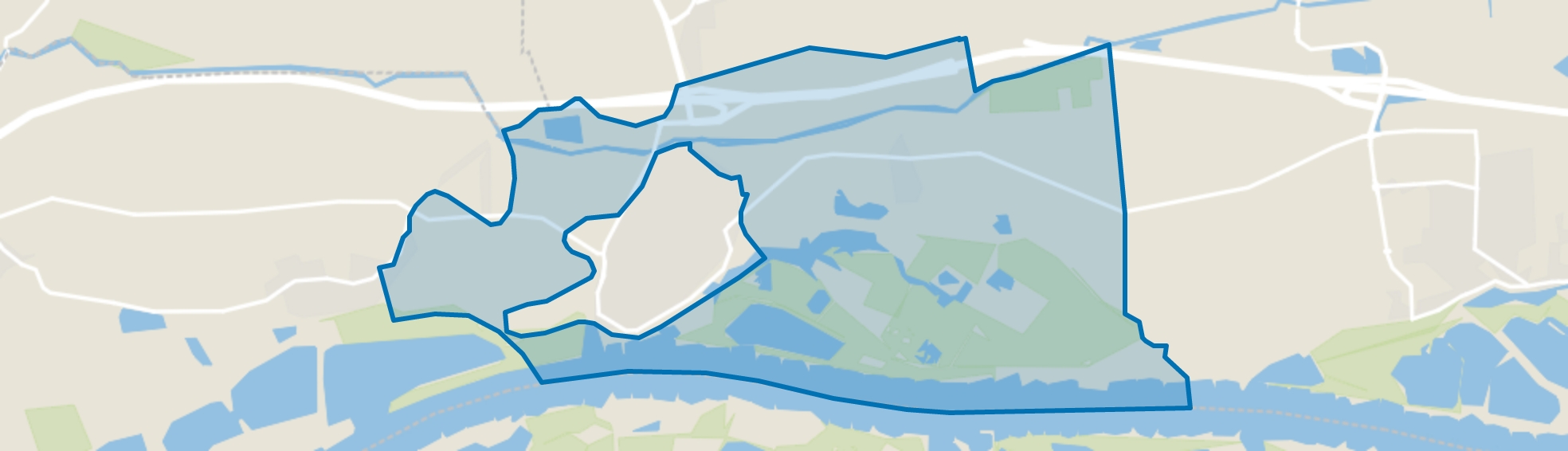 Verspreide huizen Ochten, Ochten map