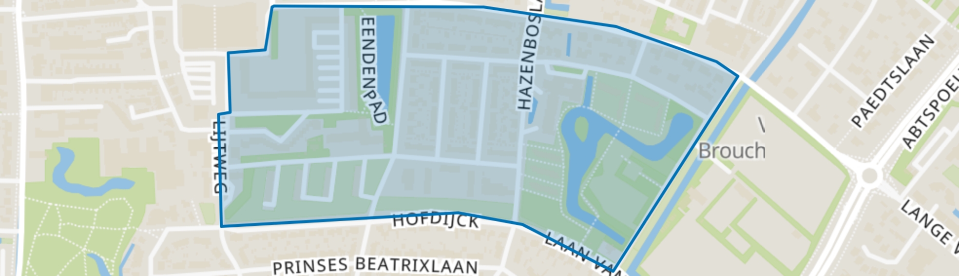 Zeeheldenbuurt, Oegstgeest map