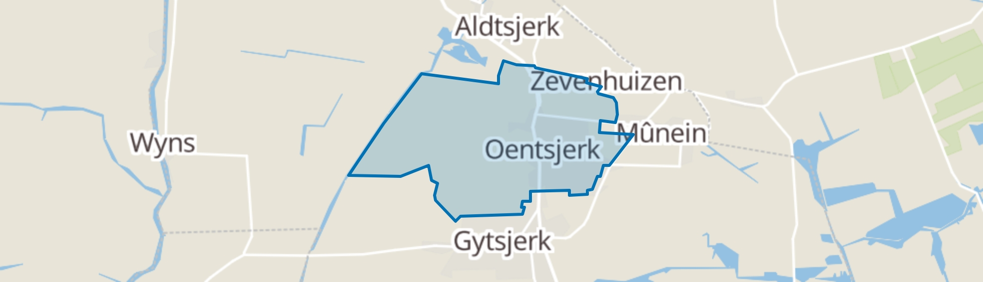 Oentsjerk map