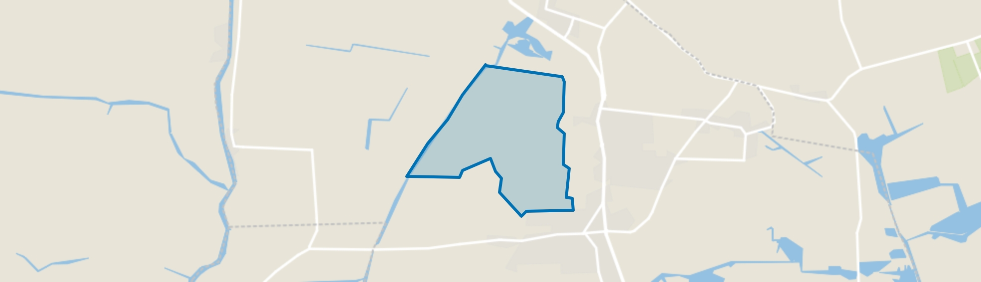 Verspreide huizen Oentsjerk, Oentsjerk map
