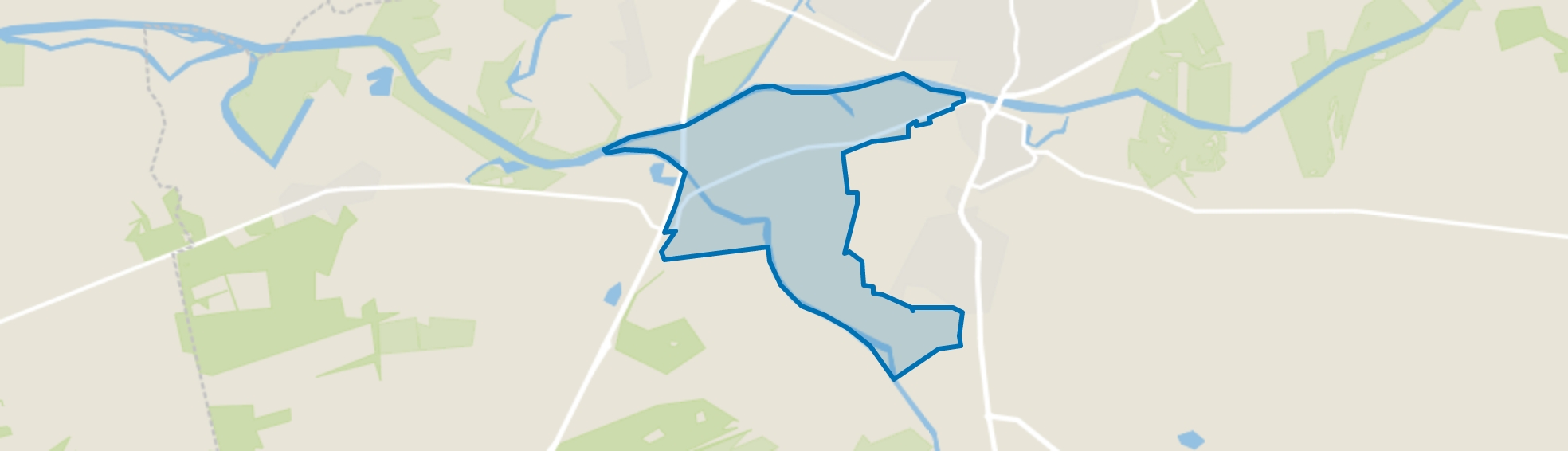 Buurtschap Ommen ten zuiden van de Vecht, Ommen map