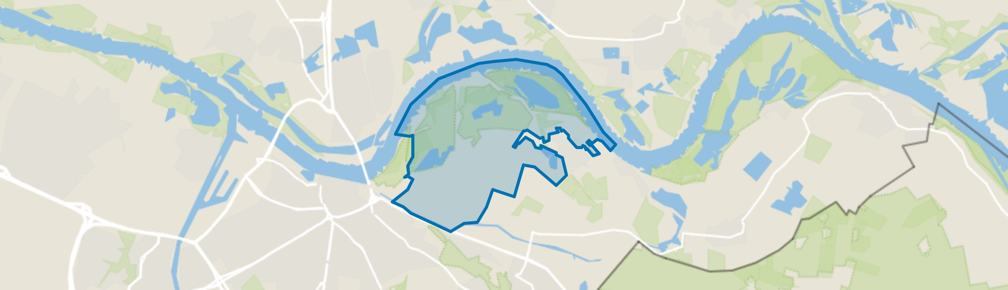 Buitengebied Ooij, Ooij map