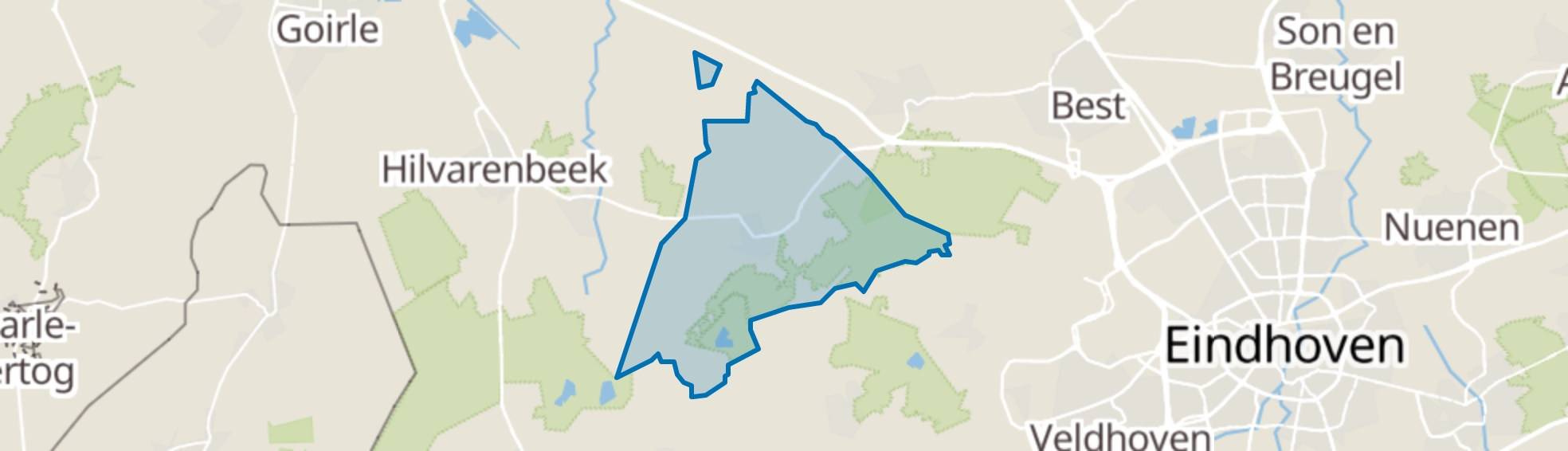 Oost West en Middelbeers map