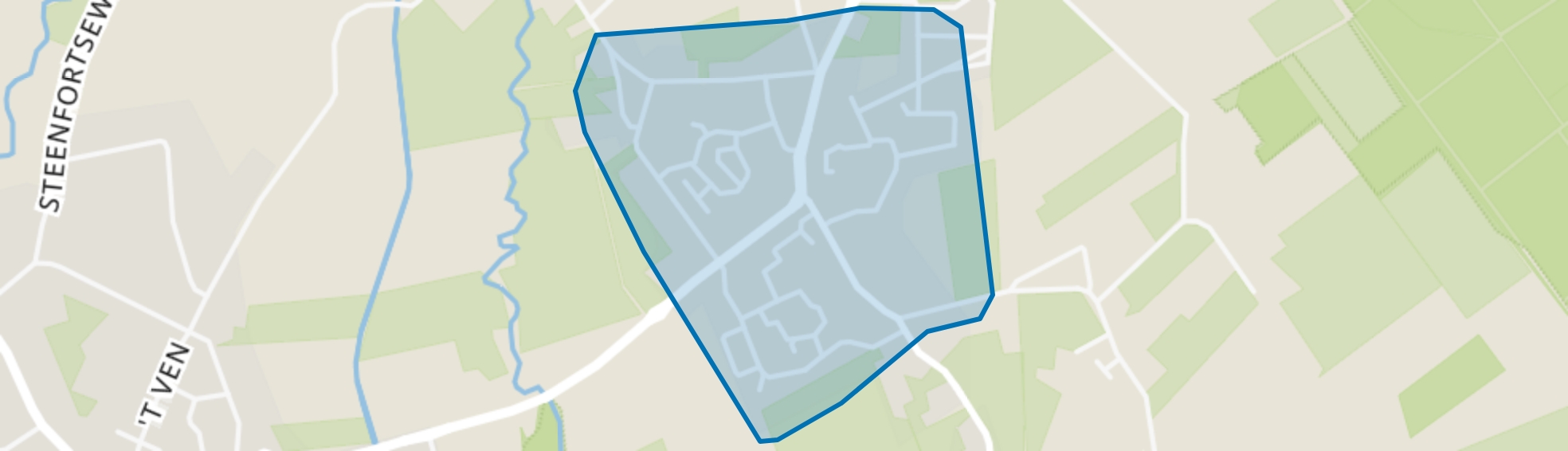 Oostelbeers, Oost West en Middelbeers map