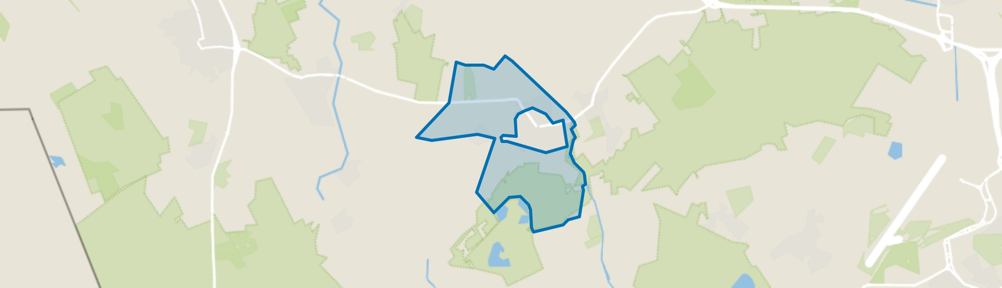 Verspreide huizen Middelbeers, Oost West en Middelbeers map