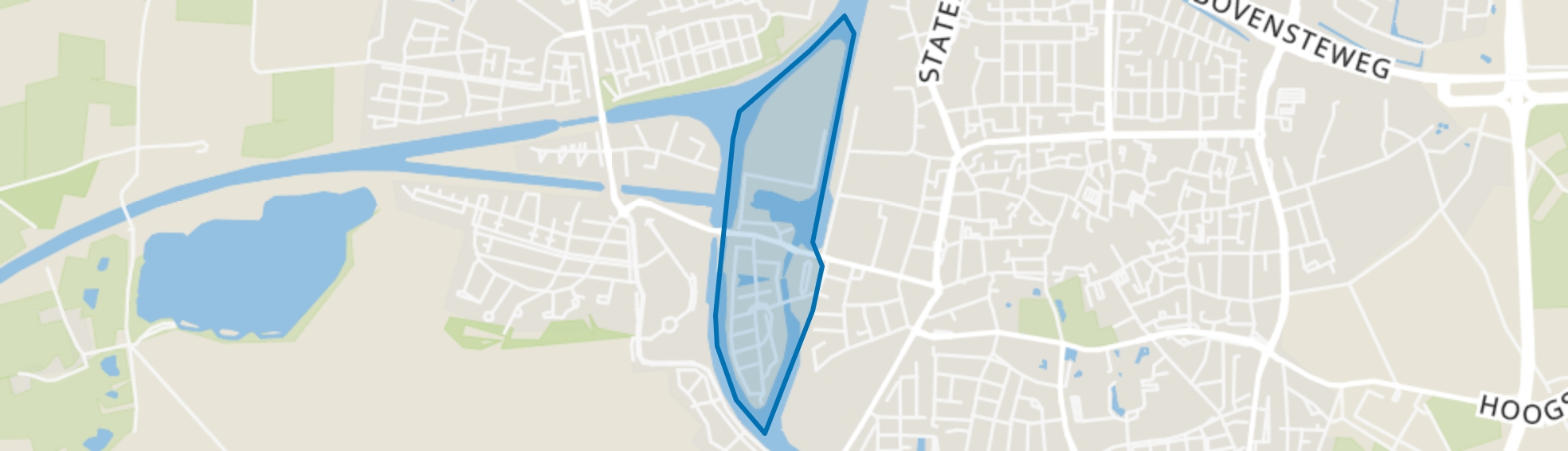 Kanaleneiland, Oosterhout (NB) map